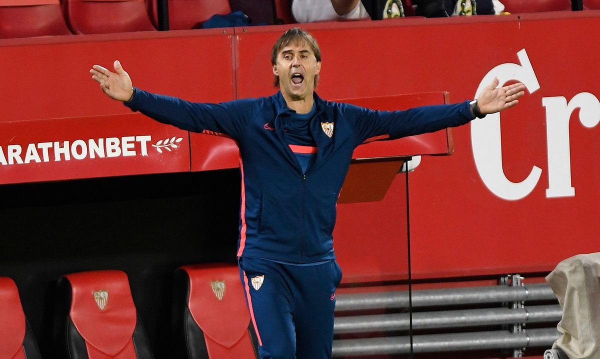  Julen Lopetegui, en un partido del Sevilla.