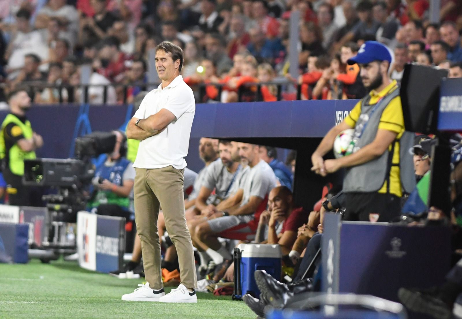  Lopetegui, en el Sevilla-Dortmund.