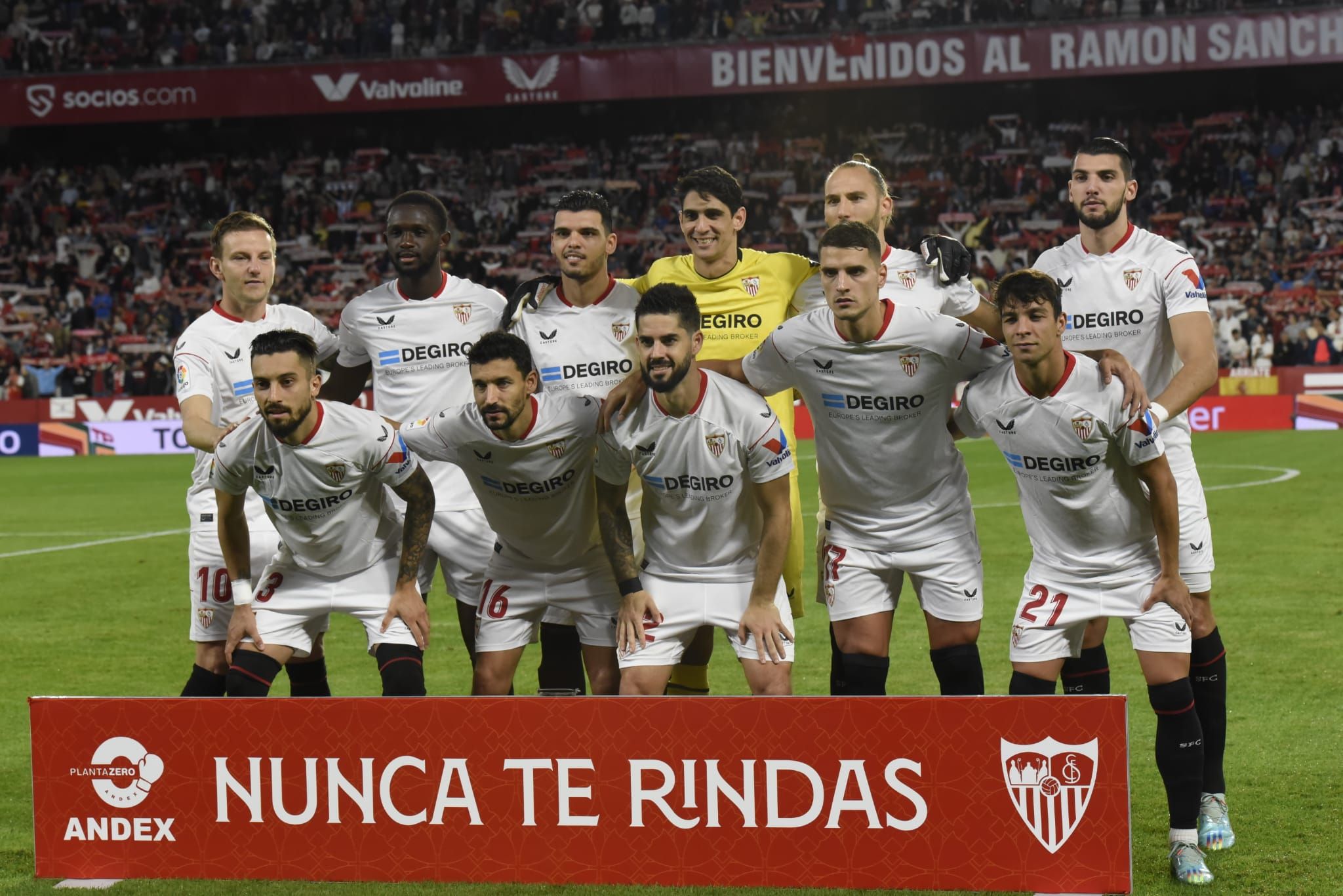 El XI del Sevilla ante la Real Sociedad.