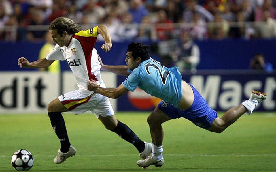  Imagen del Sevilla-Unirea Urcizeni de la Champions League.