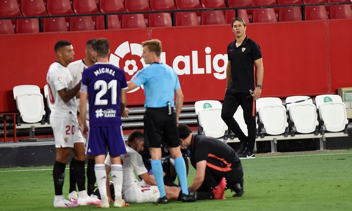 Lopetegui, durante el partido ante el Valladolid.