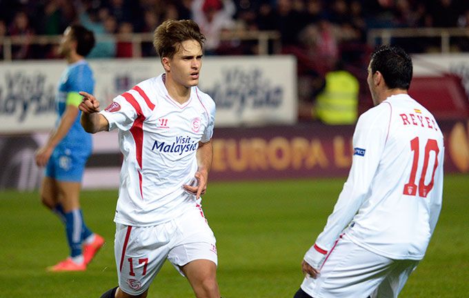  Denis celebra su gol al Rijeka.