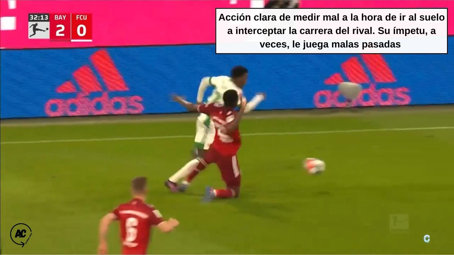  Nianzou, en un partido con el Bayern.