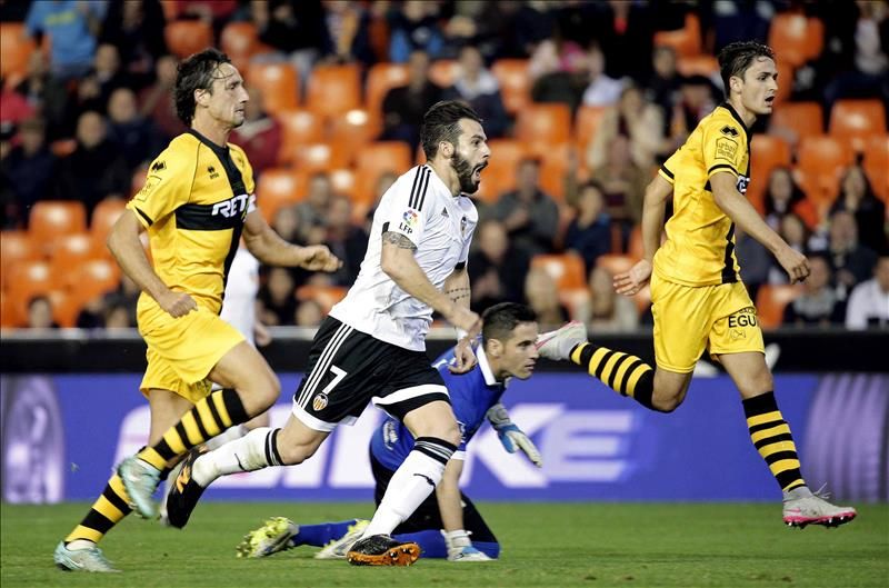Negredo, en su etapa en el Valencia.