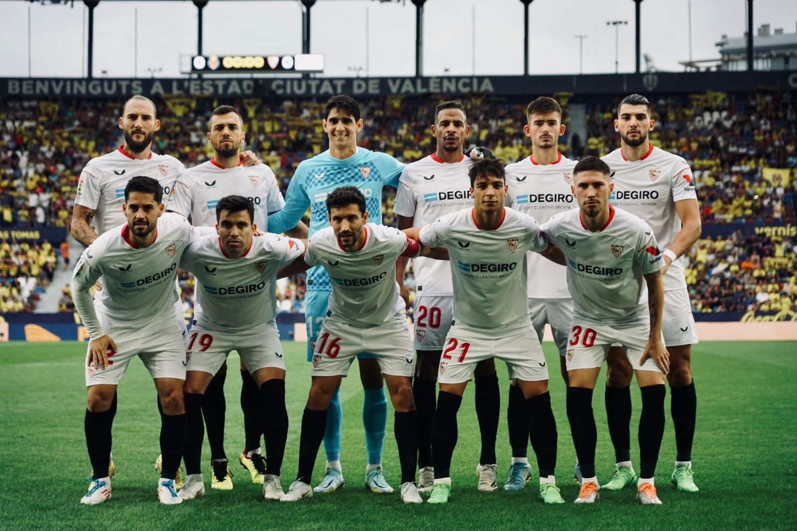  El XI del Sevilla ante el Villarreal.