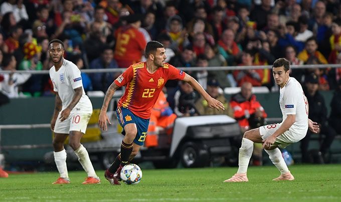  Ceballos, jugando con la selección española absoluta.