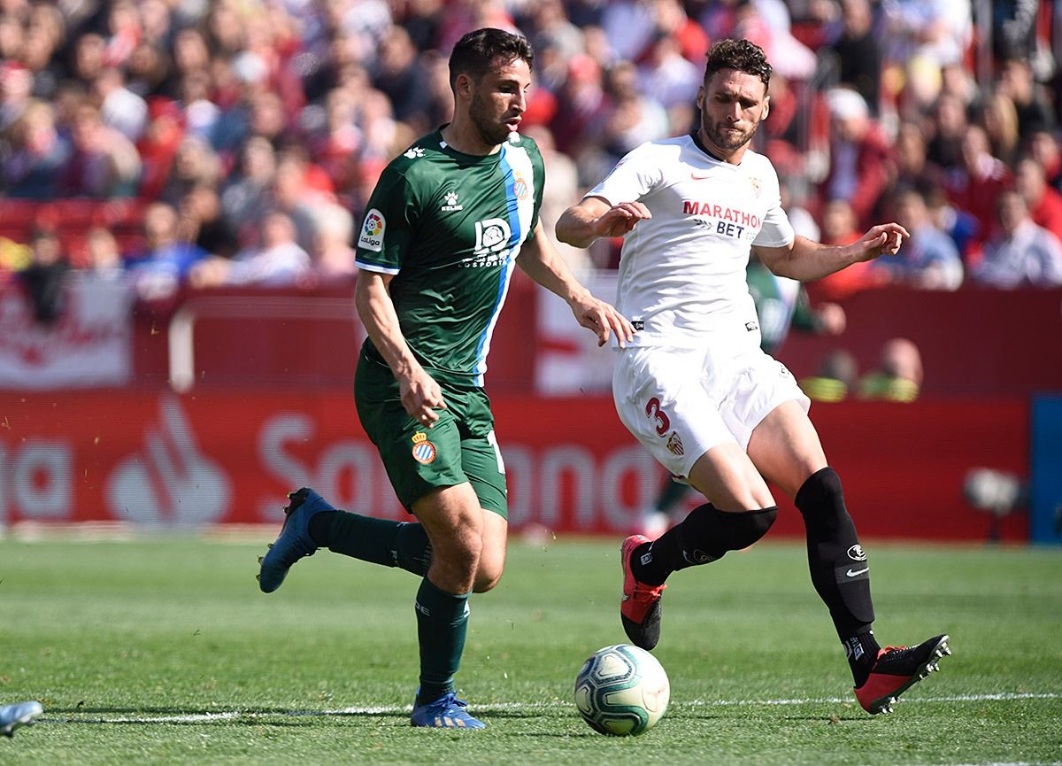  Sergi Gómez, en el último Sevilla-Espanyol.