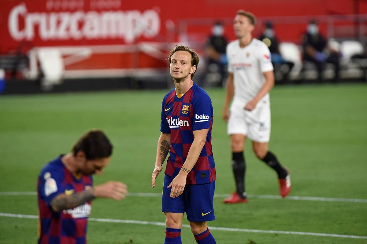  Rakitic, en su último partido contra el Sevilla.