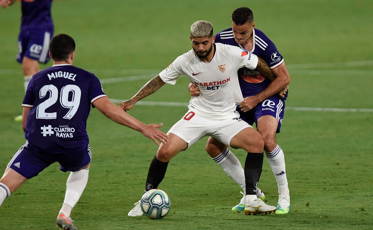  Banega, en el partido ante el Real Valladolid.