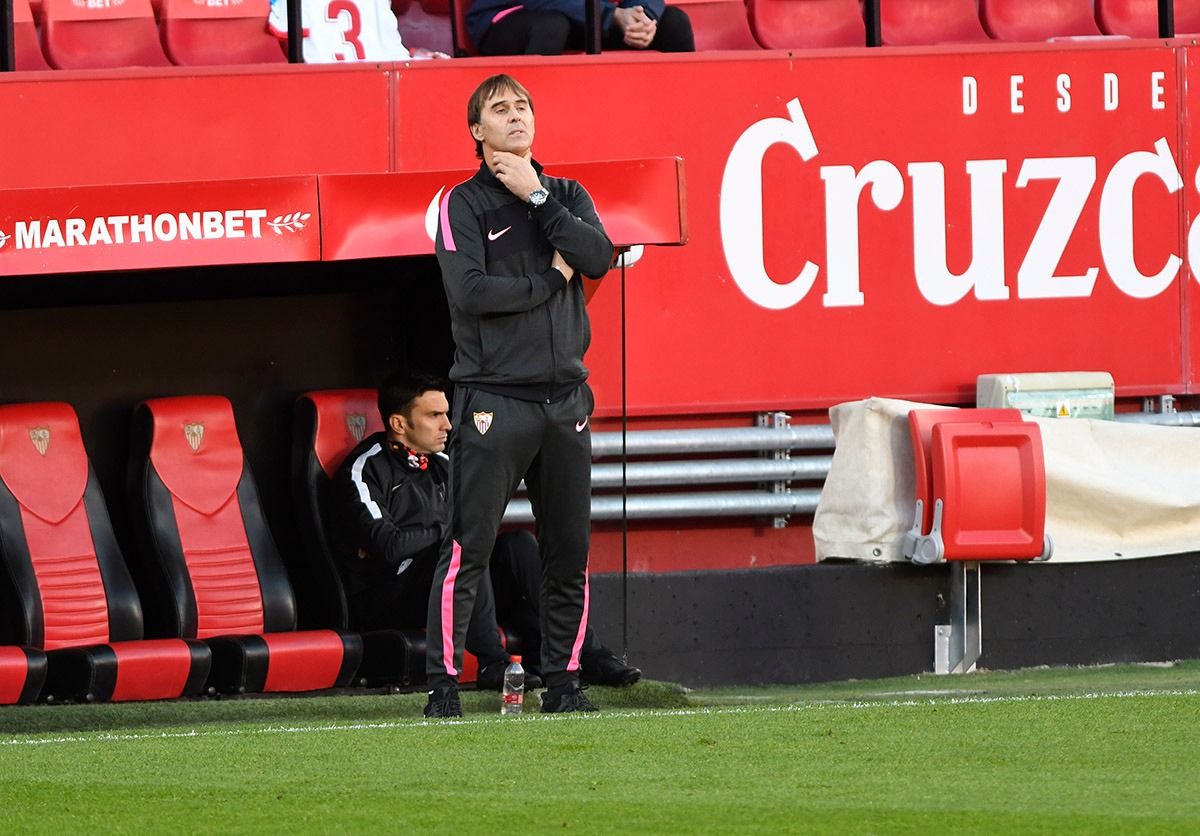  Julen Lopetegui, durante el Sevilla-Villarreal