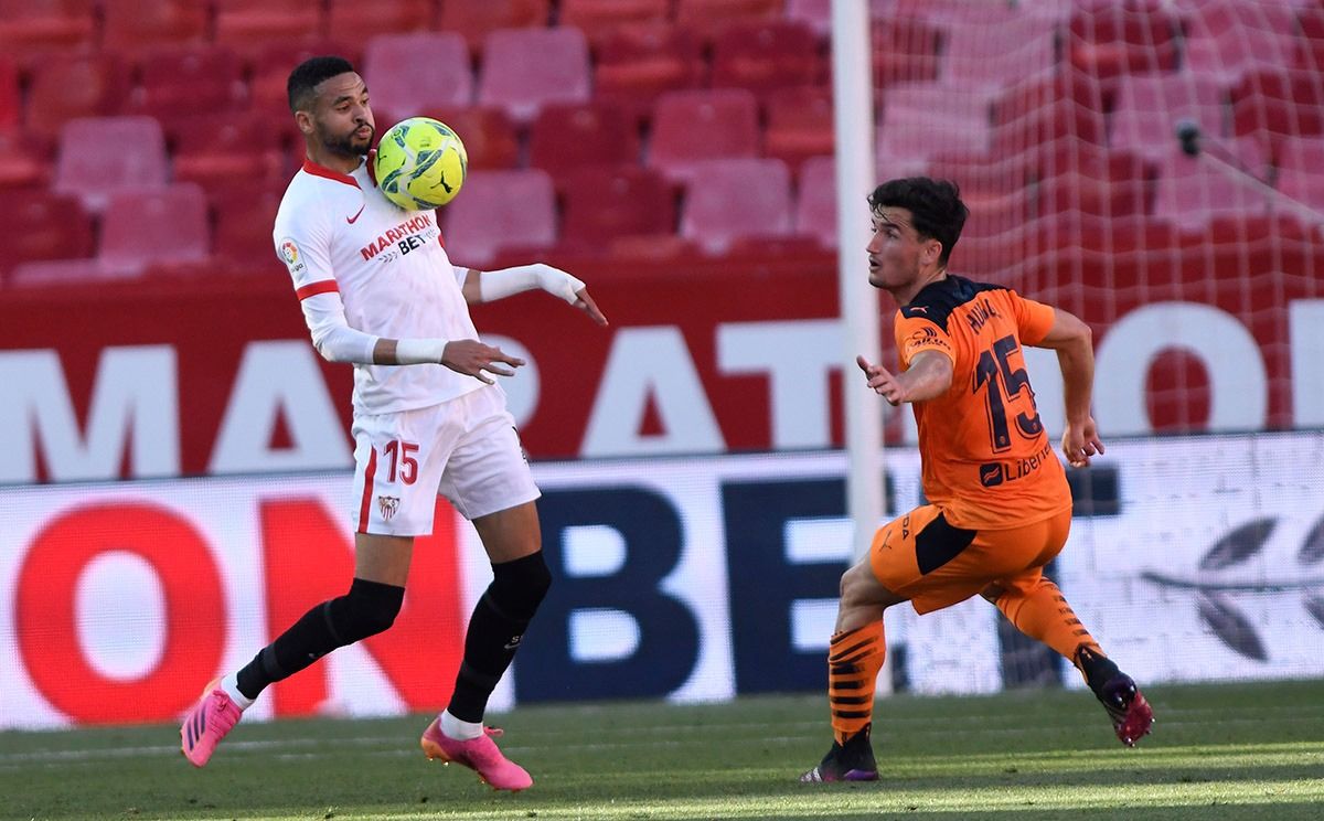  En-Nesyri, en el partido ante el Valencia.