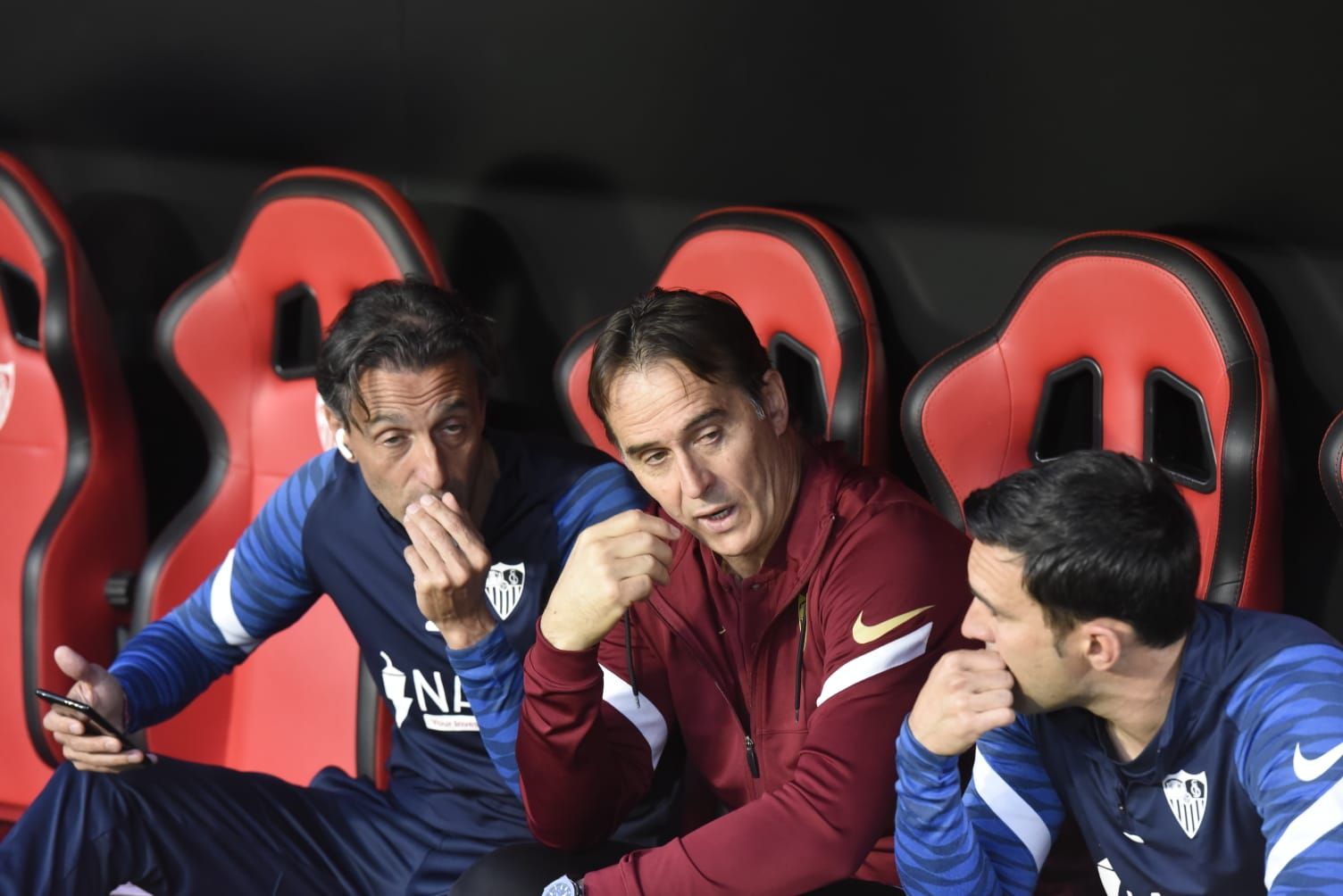  Lopetegui, durante el Sevilla-Cádiz.