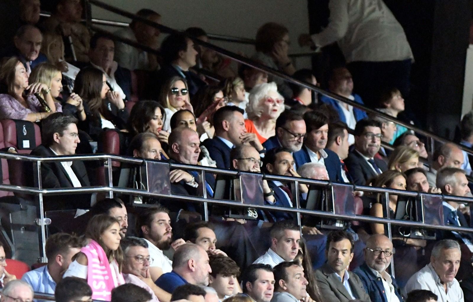 José Castro, en el palco en el partido ante el Atlético.