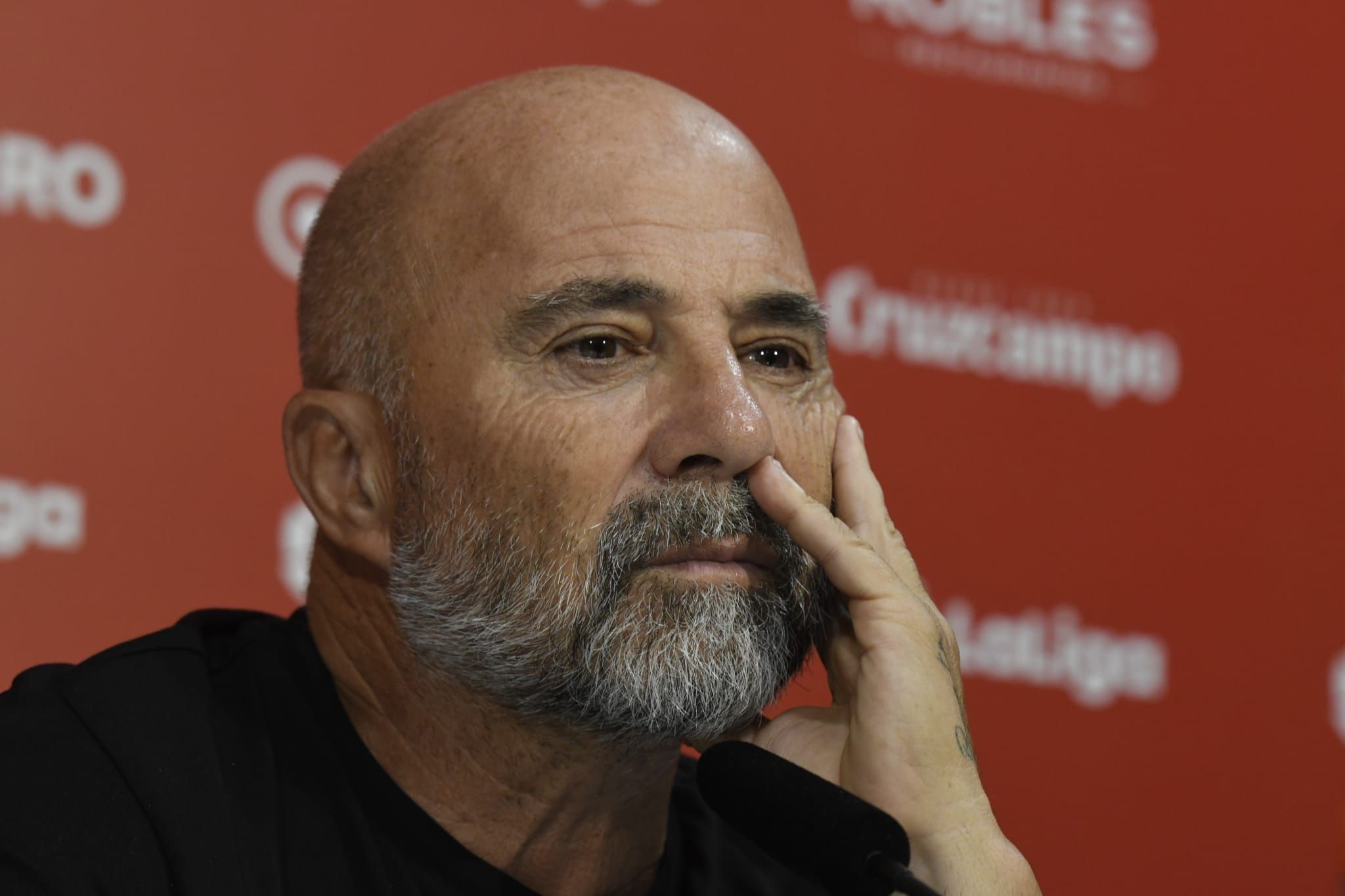  Jorge Sampaoli, en sala de prensa.