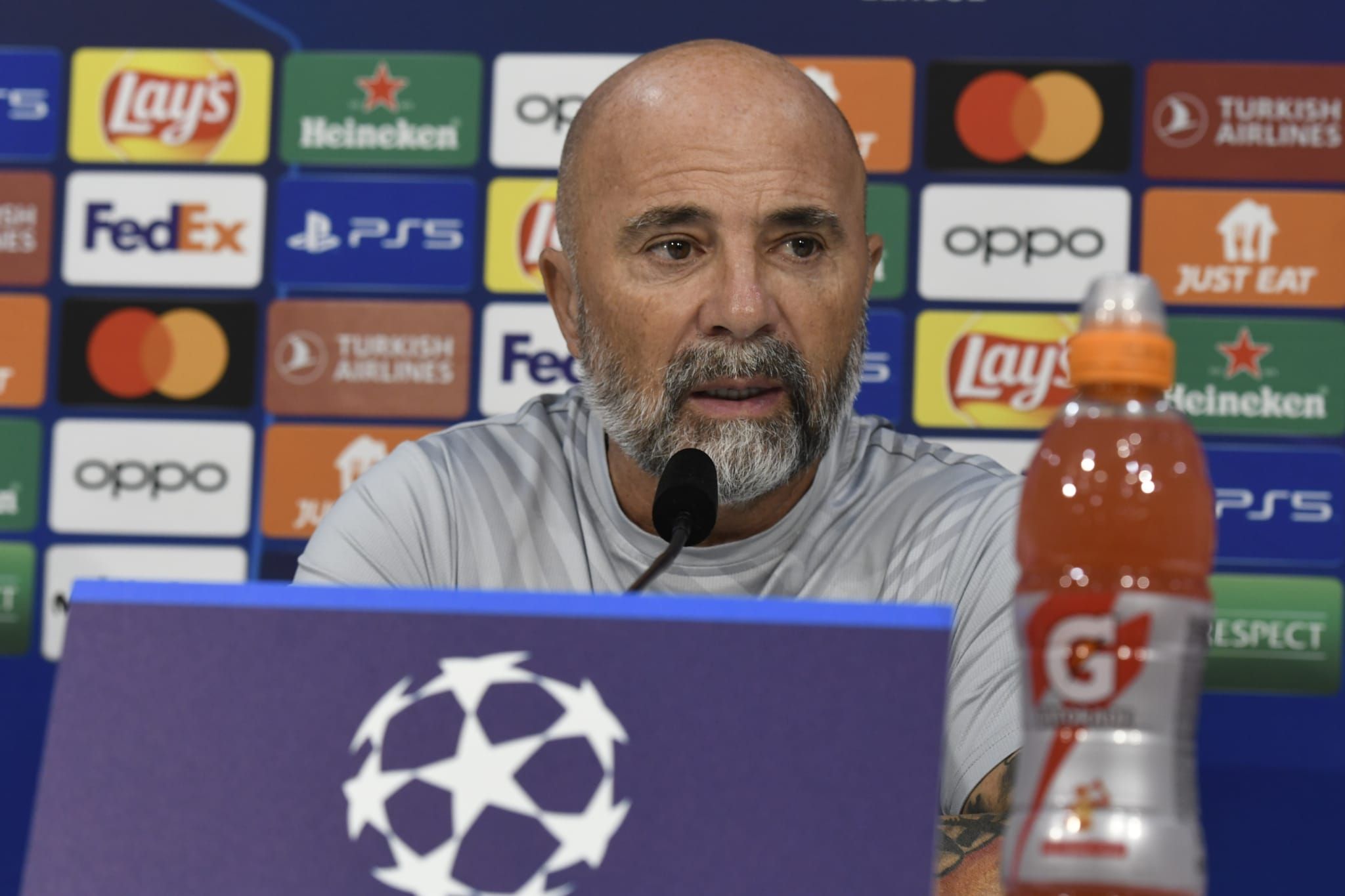  Sampaoli, en sala de prensa.