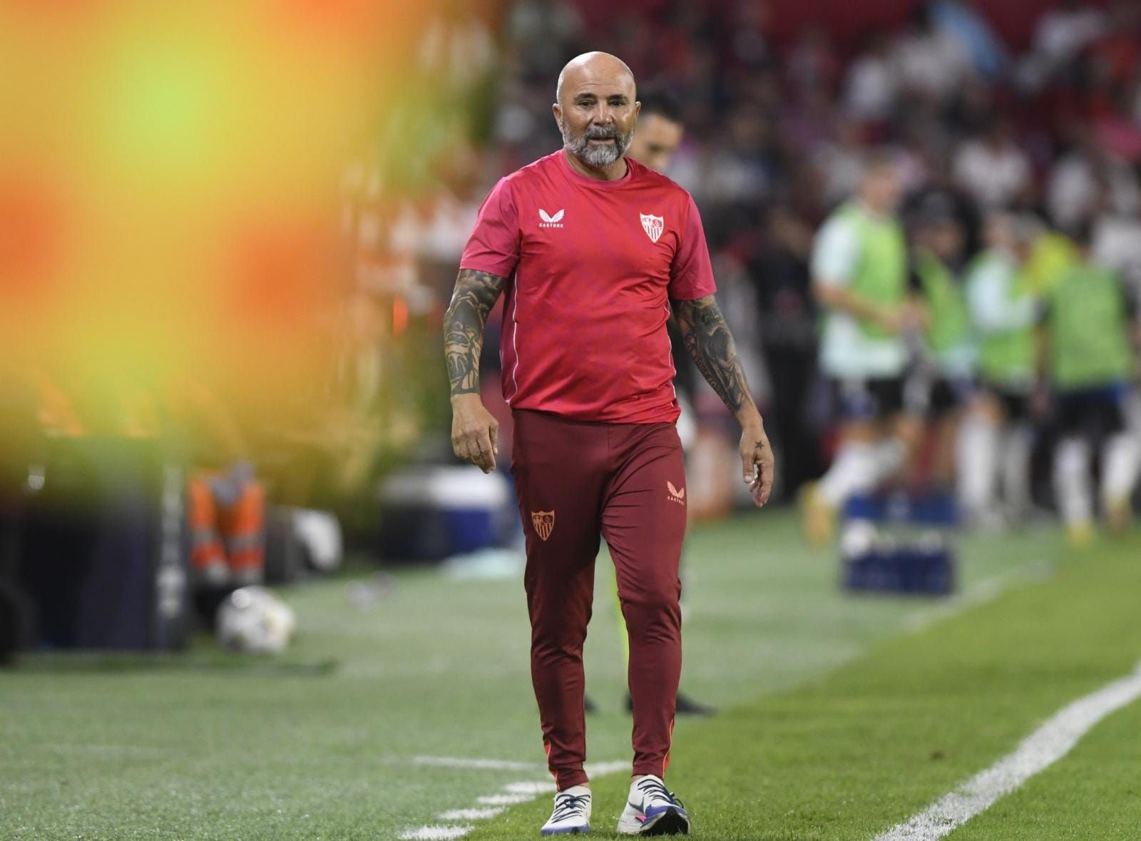  Sampaoli, ante el Copenhague.