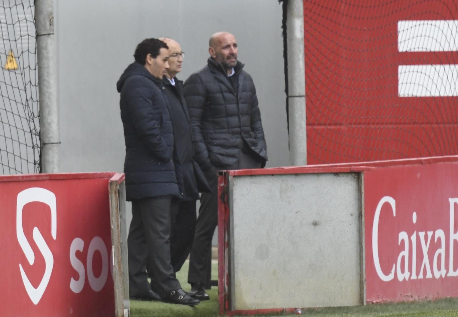 Del Nido Carrasco, Castro y Monchi, en la sesión del lunes.
