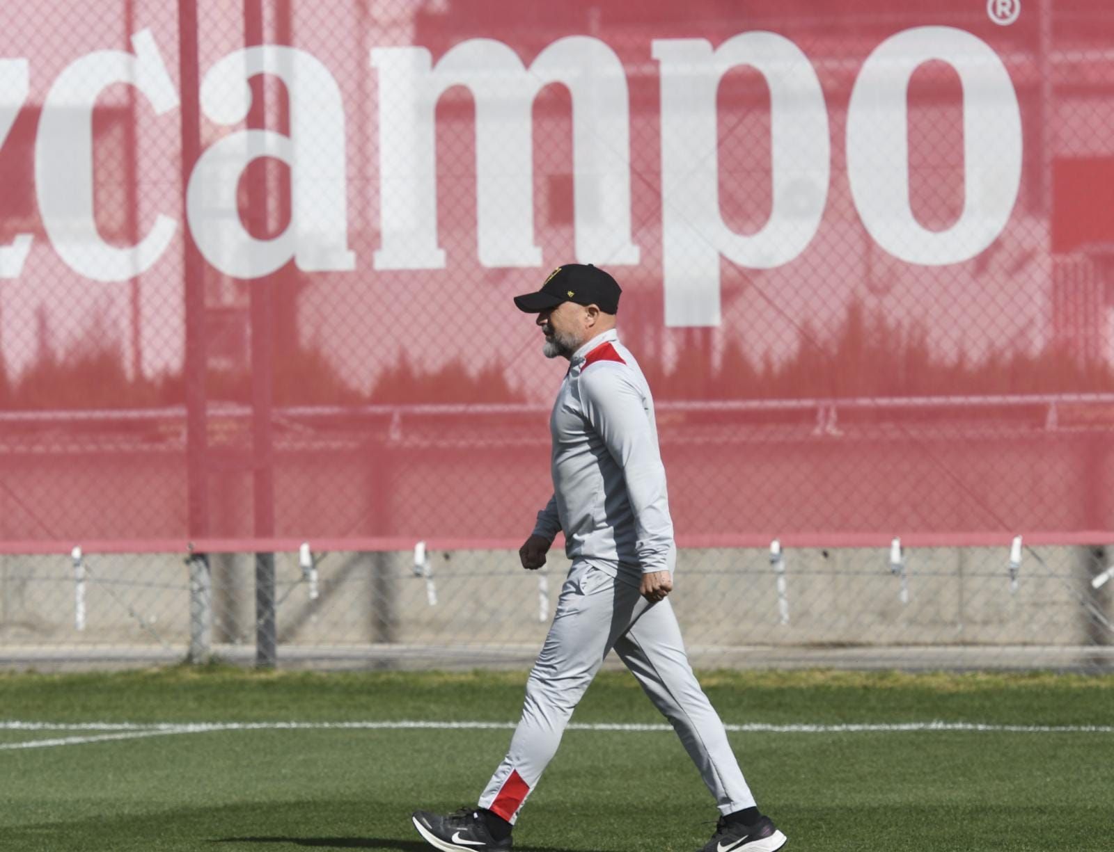  Sampaoli, en el entrenamiento de este sábado.