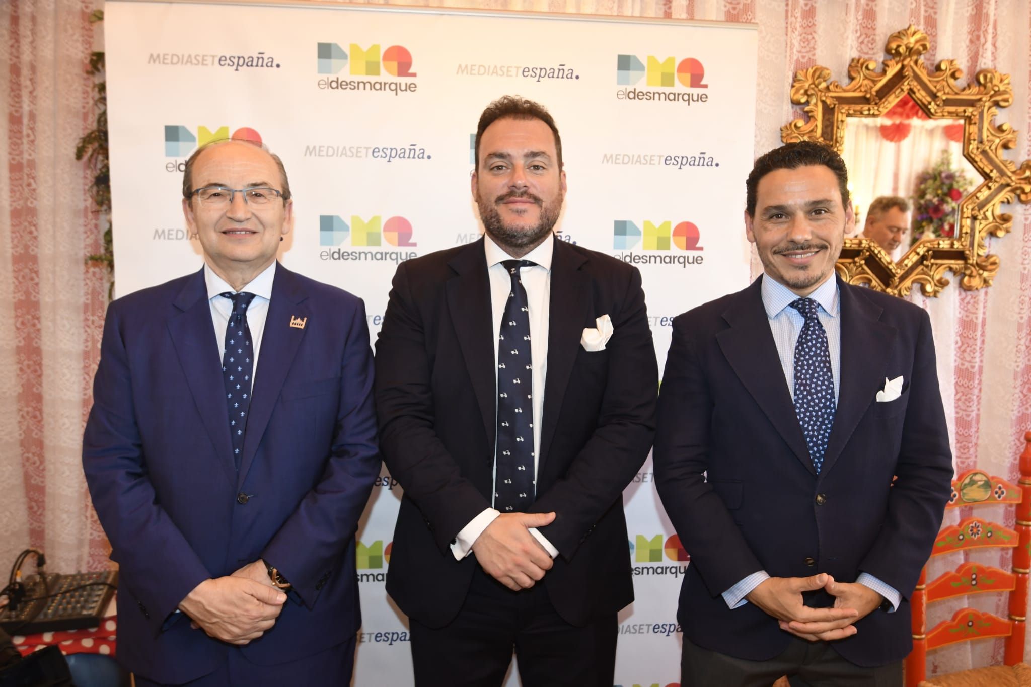 José Castro, Fede Quintero y Del Nido Carrasco, en la caseta de ElDesmarque.