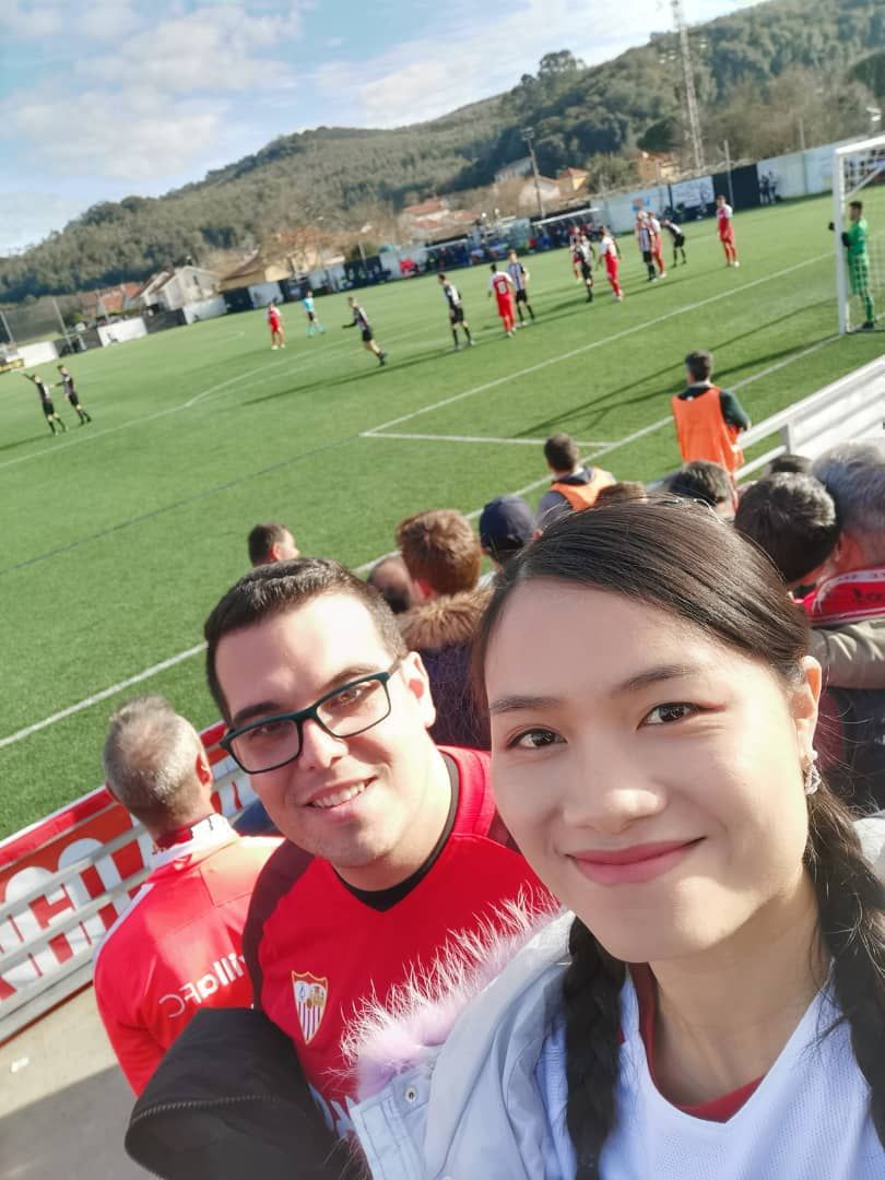  Zheng Huiyu y Fran García, en el Eusebio Arce.