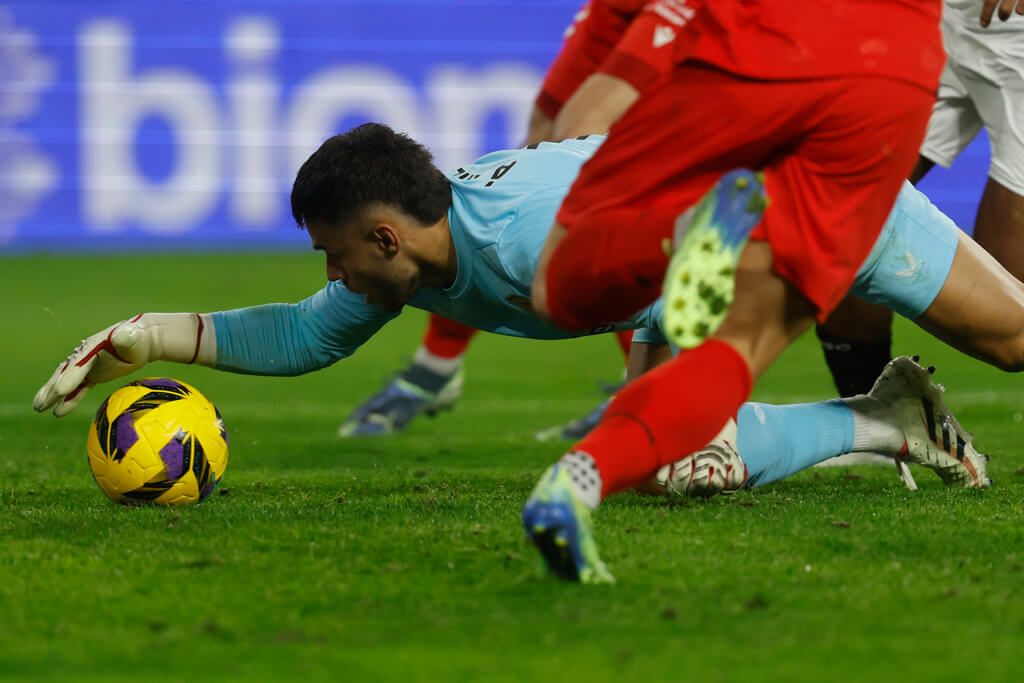 Álvaro Fernández, en el Sevilla-Osasuna.