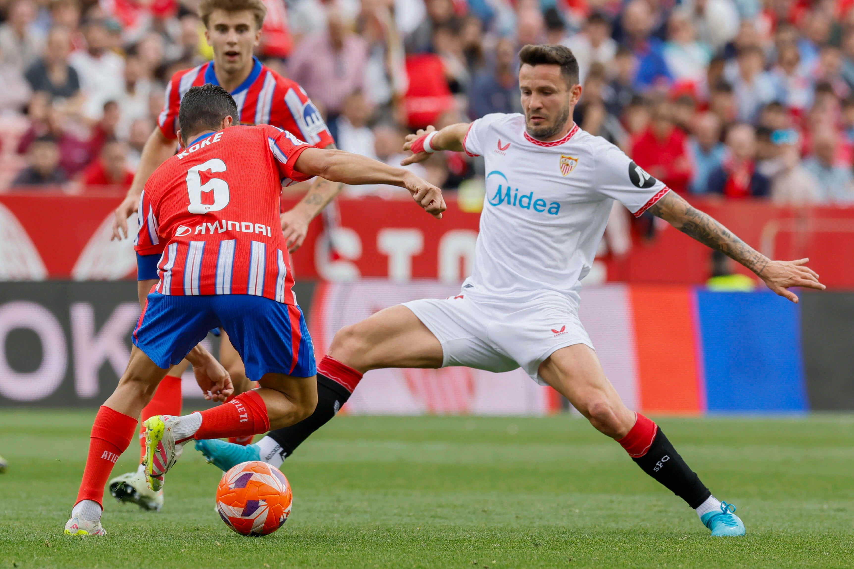 Saúl Ñíguez y Koke Resurrección, en el Sevilla - Atlético
