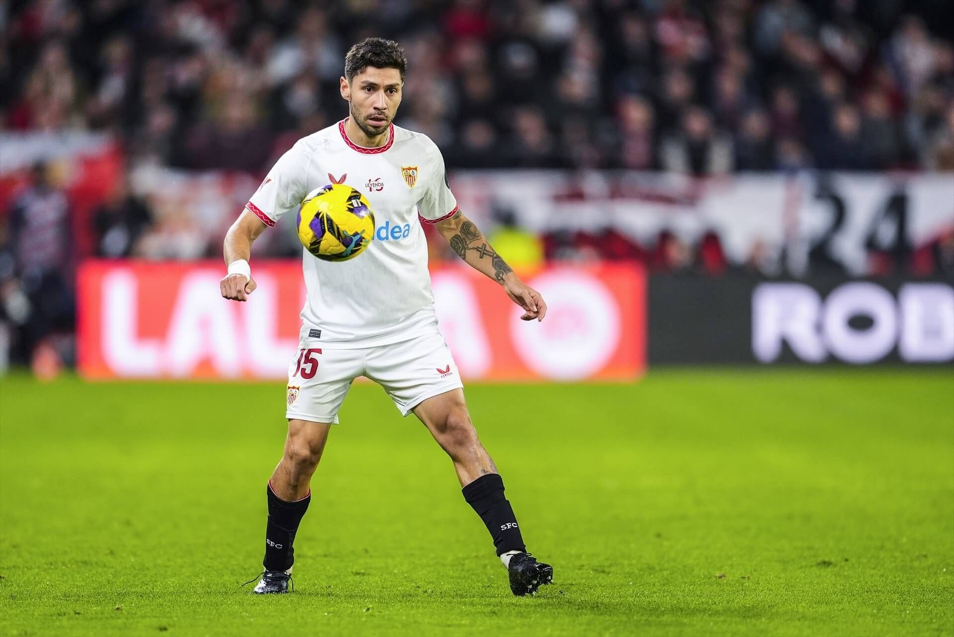 Gonzalo Montiel, en el Sevilla-Celta.