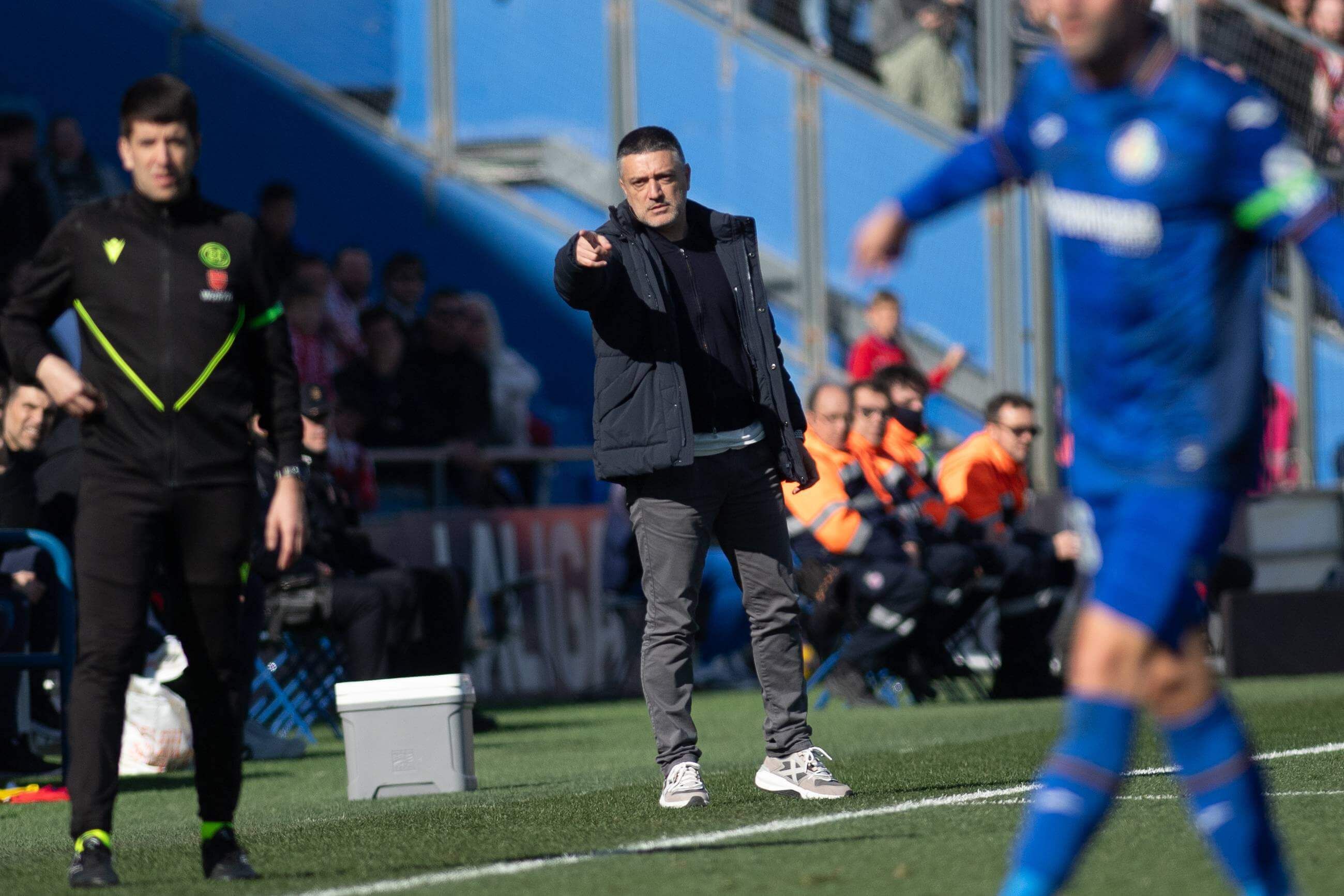  García Pimienta, en el Getafe-Sevilla.