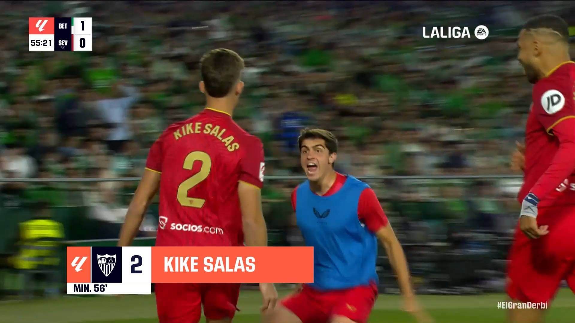 Real Betis 1-1 Sevilla: Gol de Kike Salas