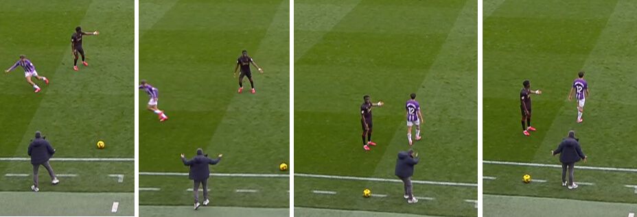  La 'riña' de García Pimienta a Lucién Agoumé.