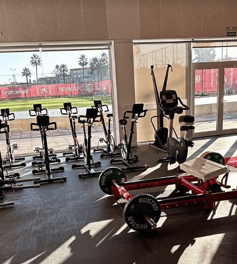  La imagen que Sow colgaba en redes sociales desde el gimnasio.