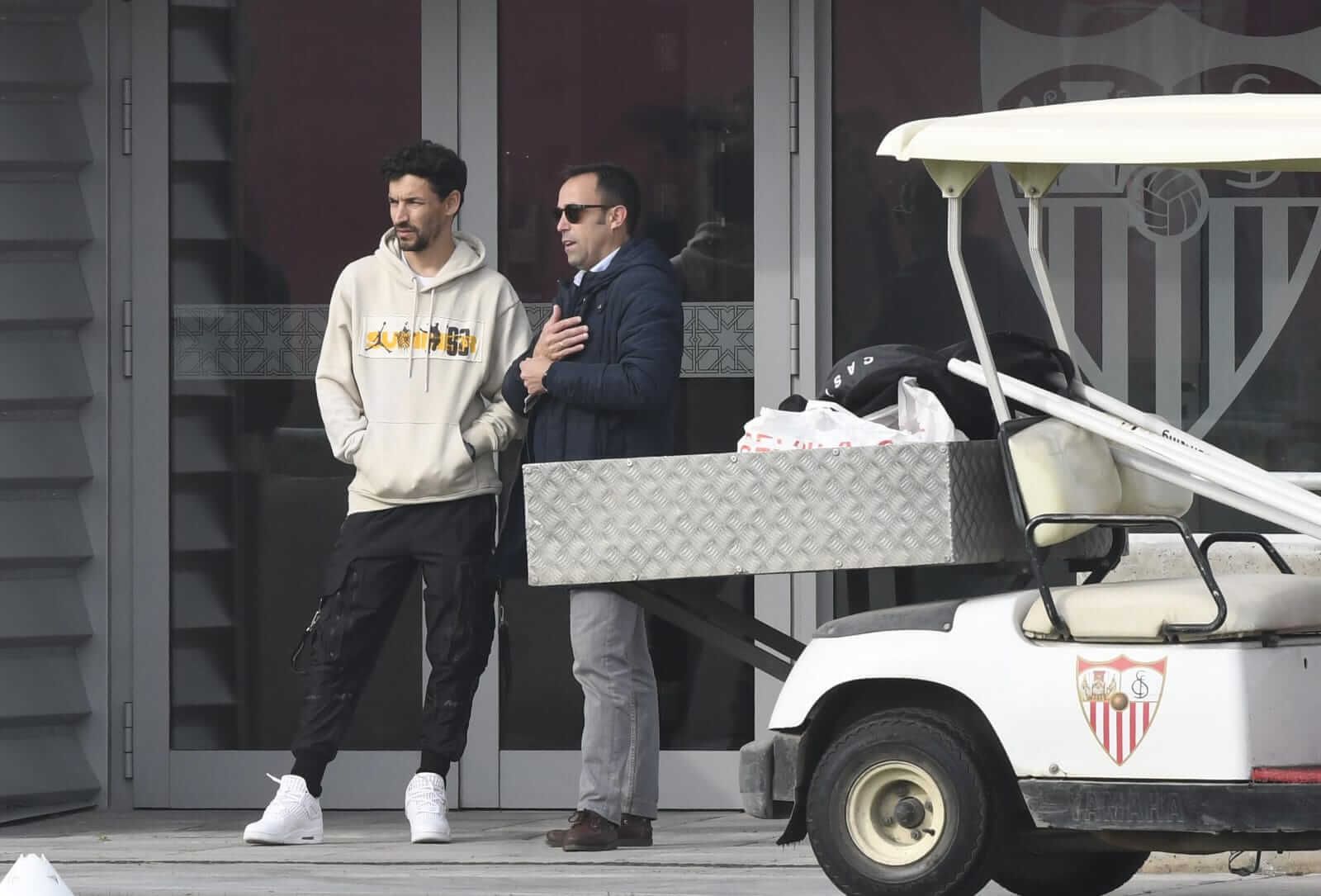 Jesús Navas, en el entrenamiento