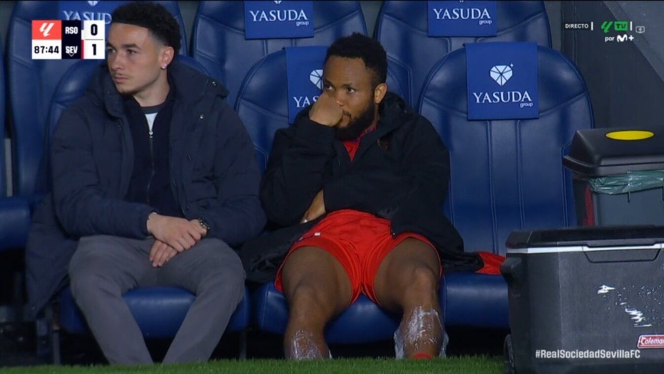  Rubén Vargas, en el banquillo del Reale Arena.