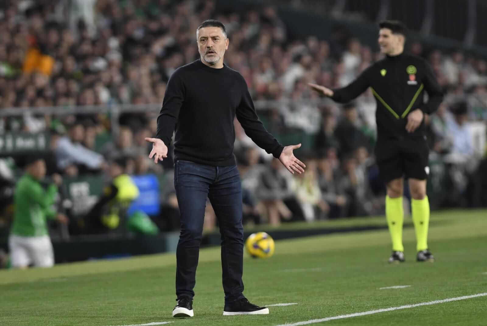  García Pimienta, en el derbi