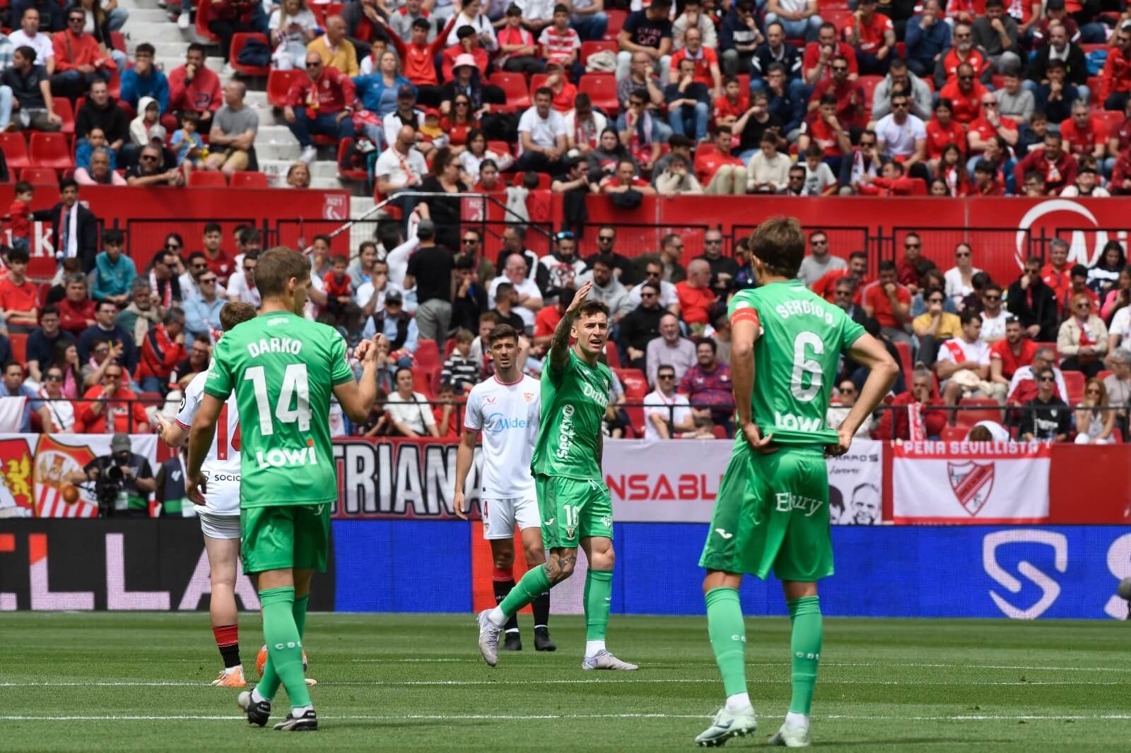 Celebración del gol del Leganés