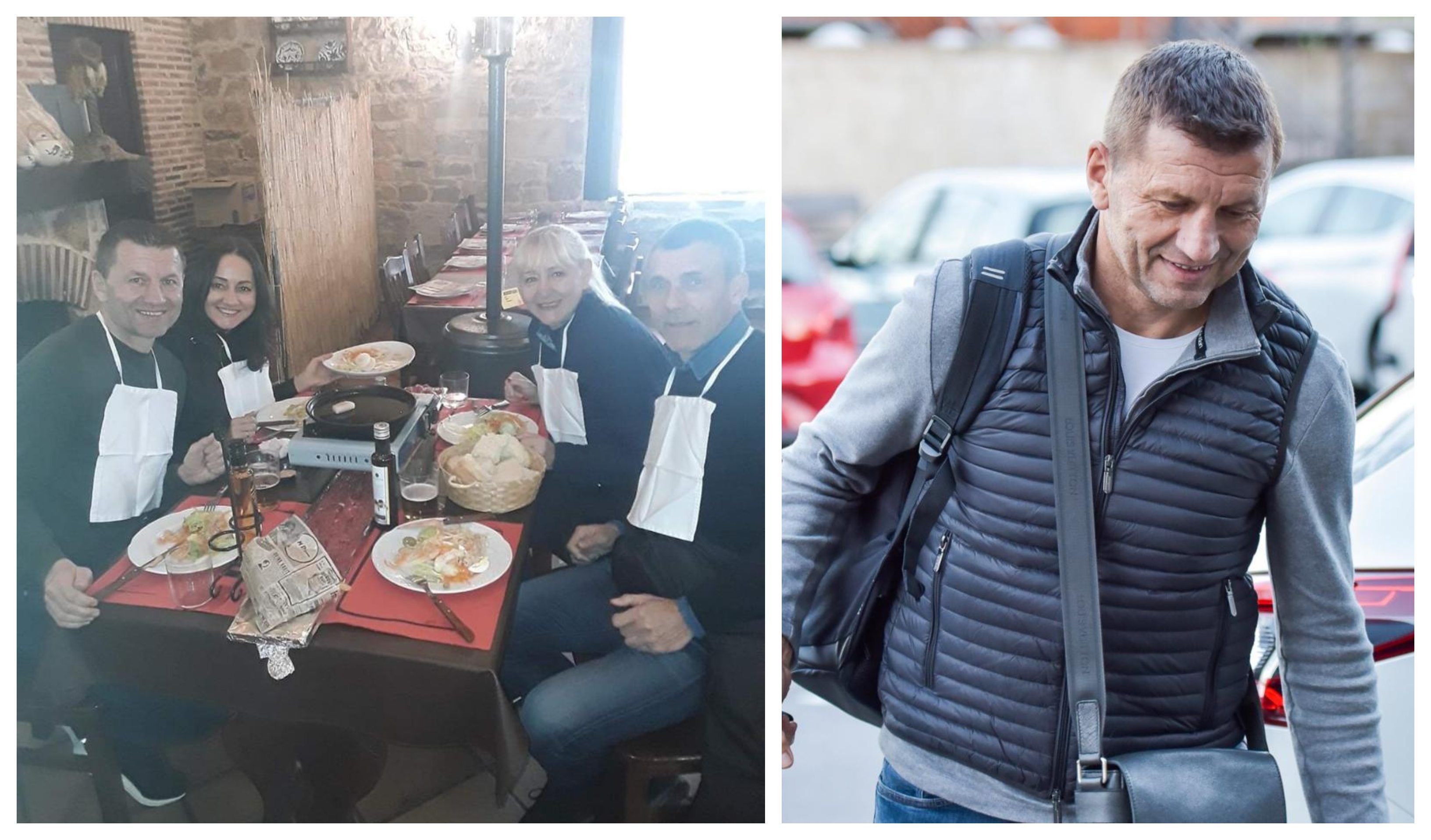  Miroslav Djukic aprovecha el descanso para conocer la comida asturiana.