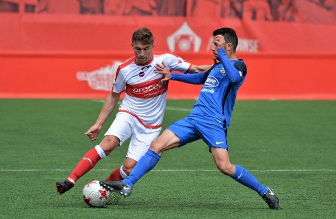 Bogdan Milovanov lateral ucraniano del Sporting de Gijón durante su etapa en el UD Sanse