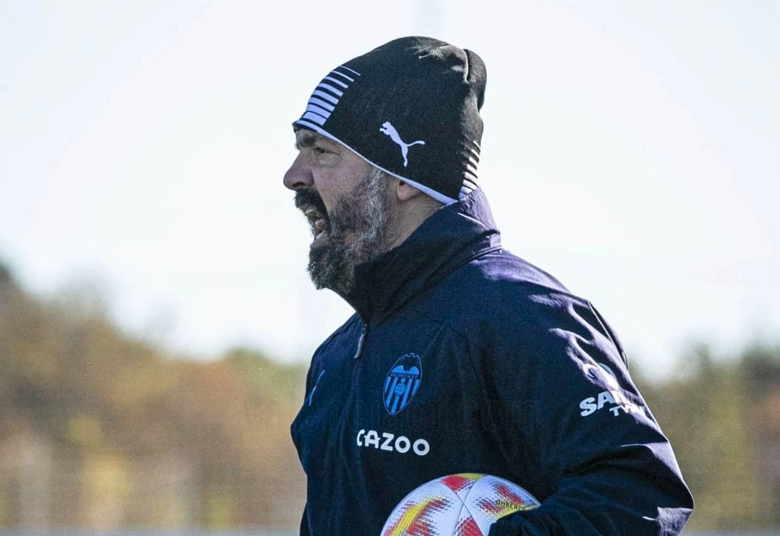 Gattuso, en un entrenamiento del Valencia.