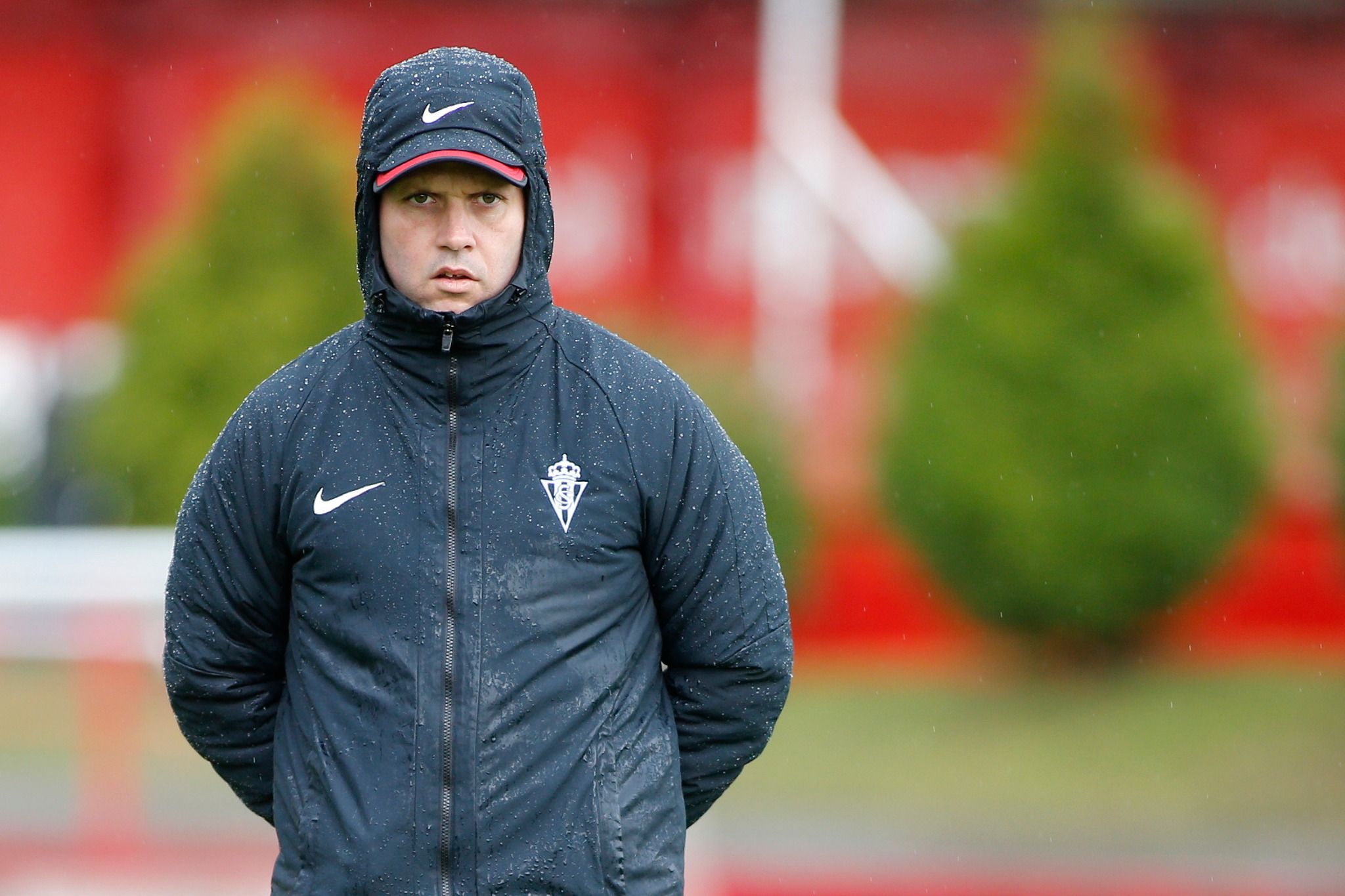  José Alberto, en un entrenamiento en Mareo.