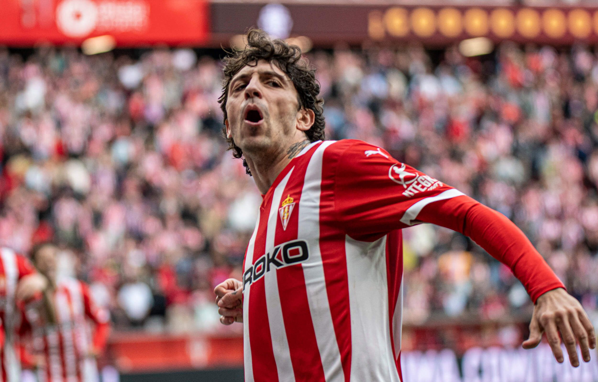 César Gelabert, con el Sporting de Gijón.