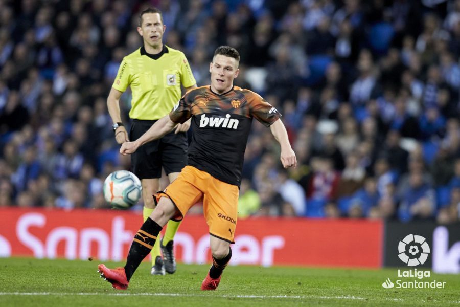 Kevin Gameiro, durante el Real Sociedad-Valencia.