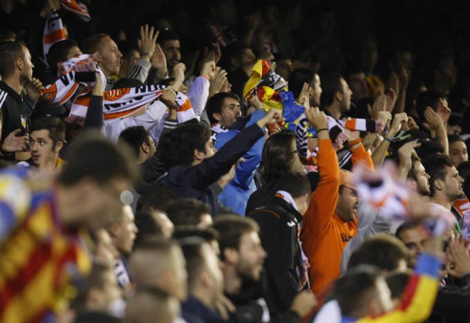  Afición del Valencia CF en Mestalla.
