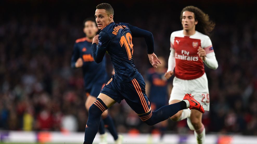  Rodrigo Moreno en el Arsenal-Valencia de la temporada pasada.