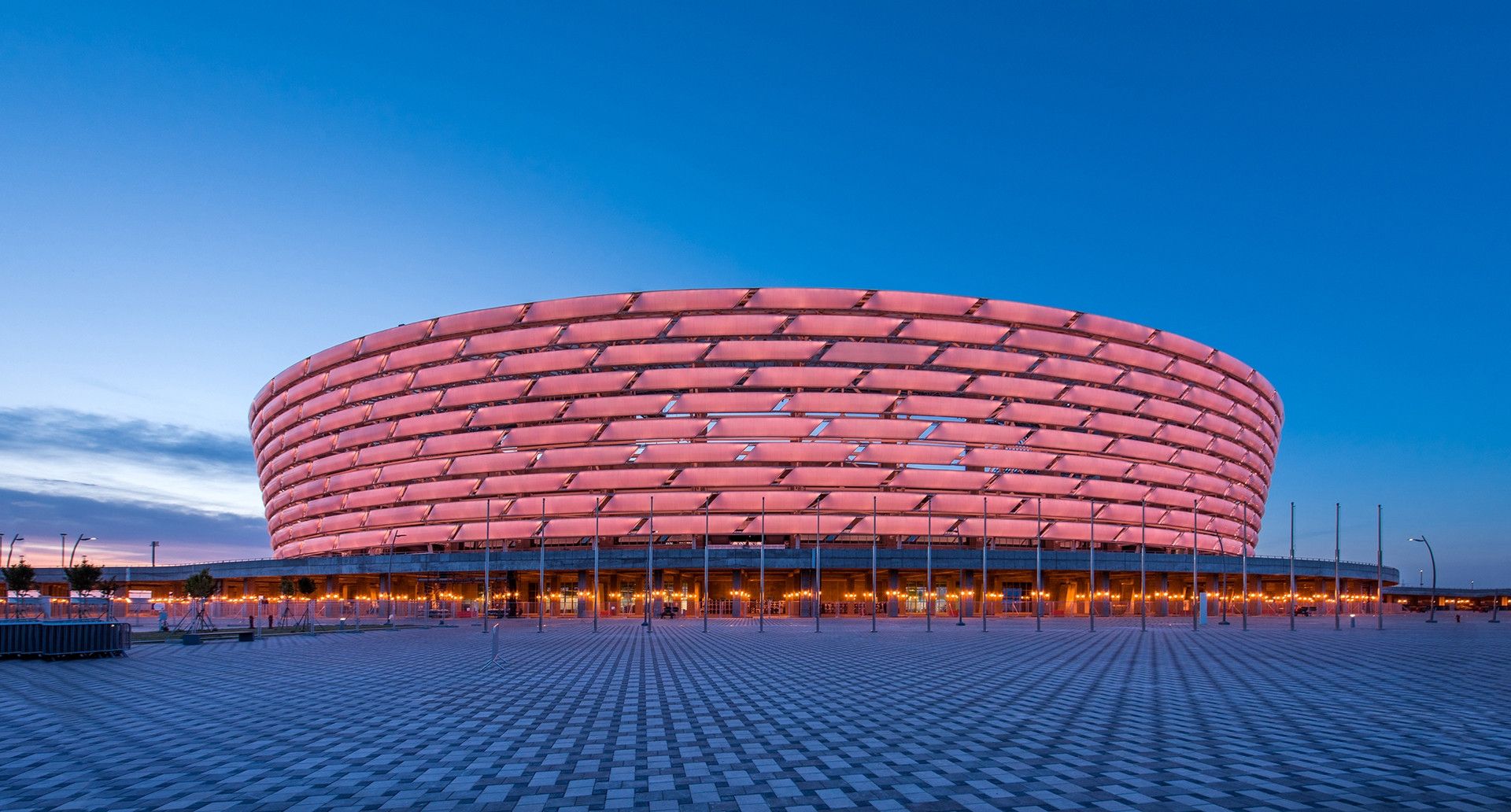  Estadio de Baku dónde se disputará la final de la Europa League 2019.