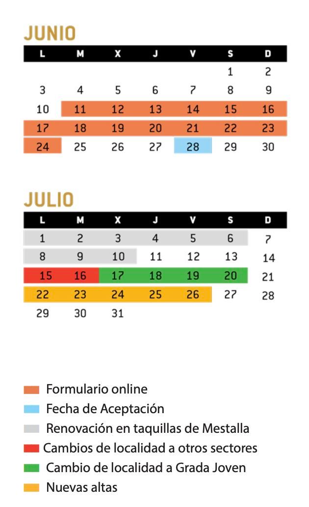  Calendario Grada Joven