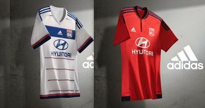 Primera y segunda camiseta del OL en la 2015-16