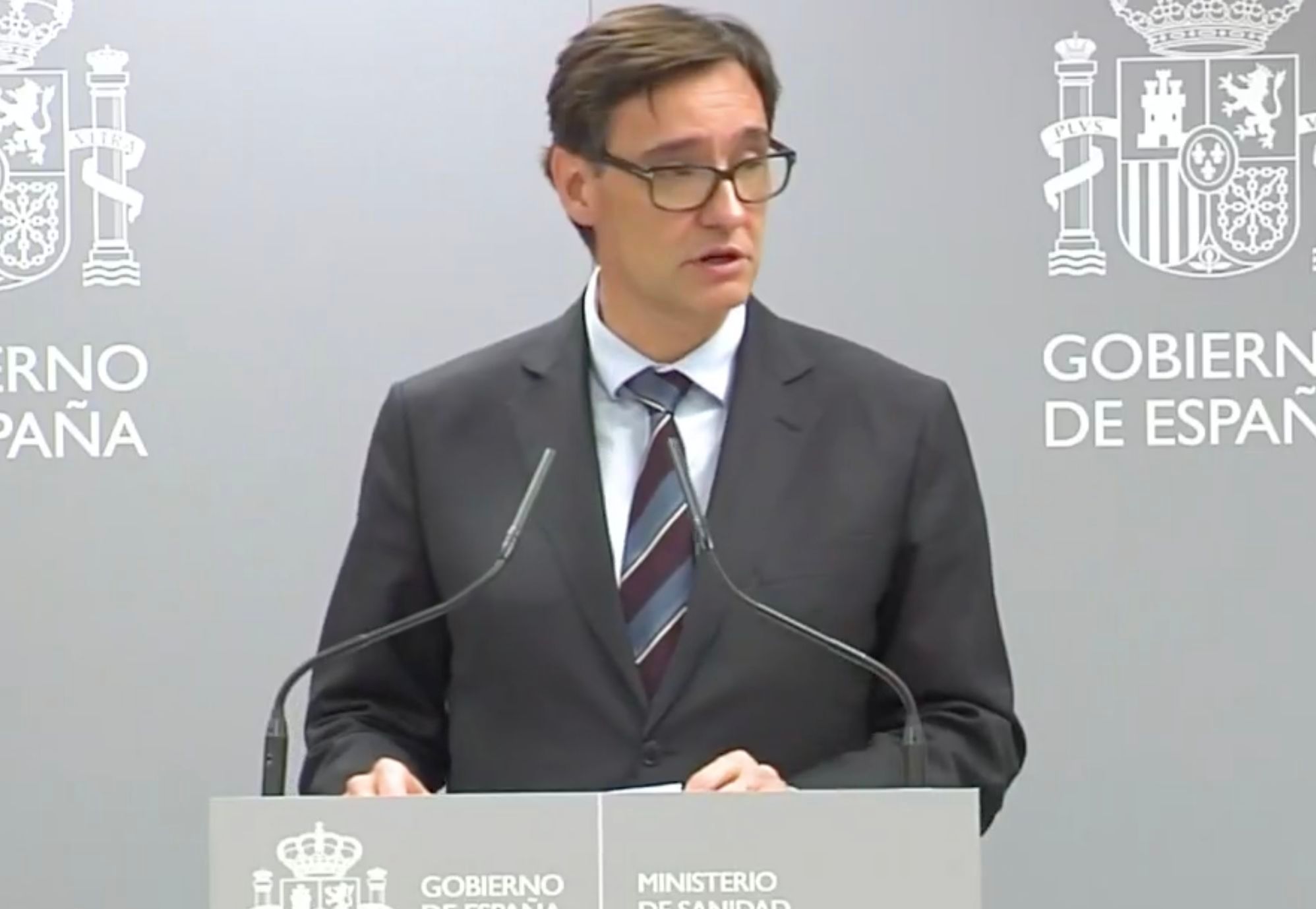 Salvador Illa ministro de Sanidad habla sobre el coronavirus