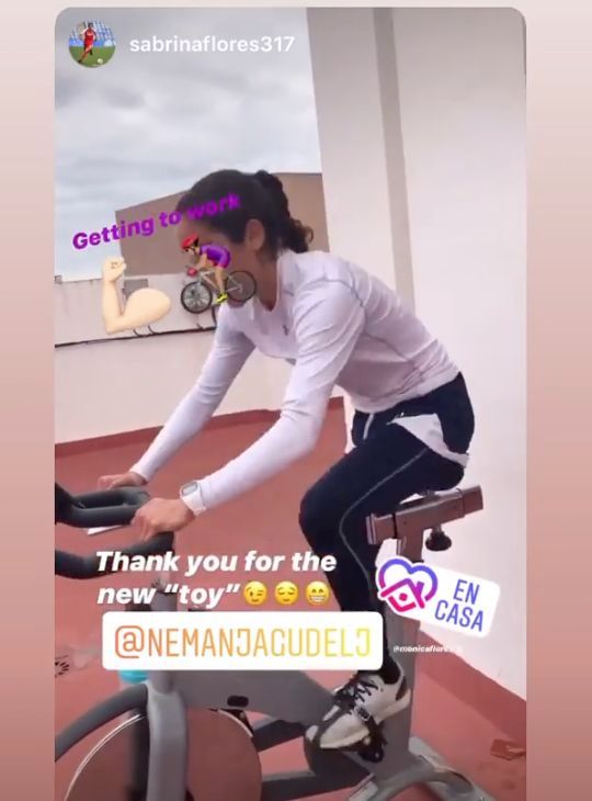  Sabrina Flores agradece el regalo a Nemanja Gudelj a través de Instagram.