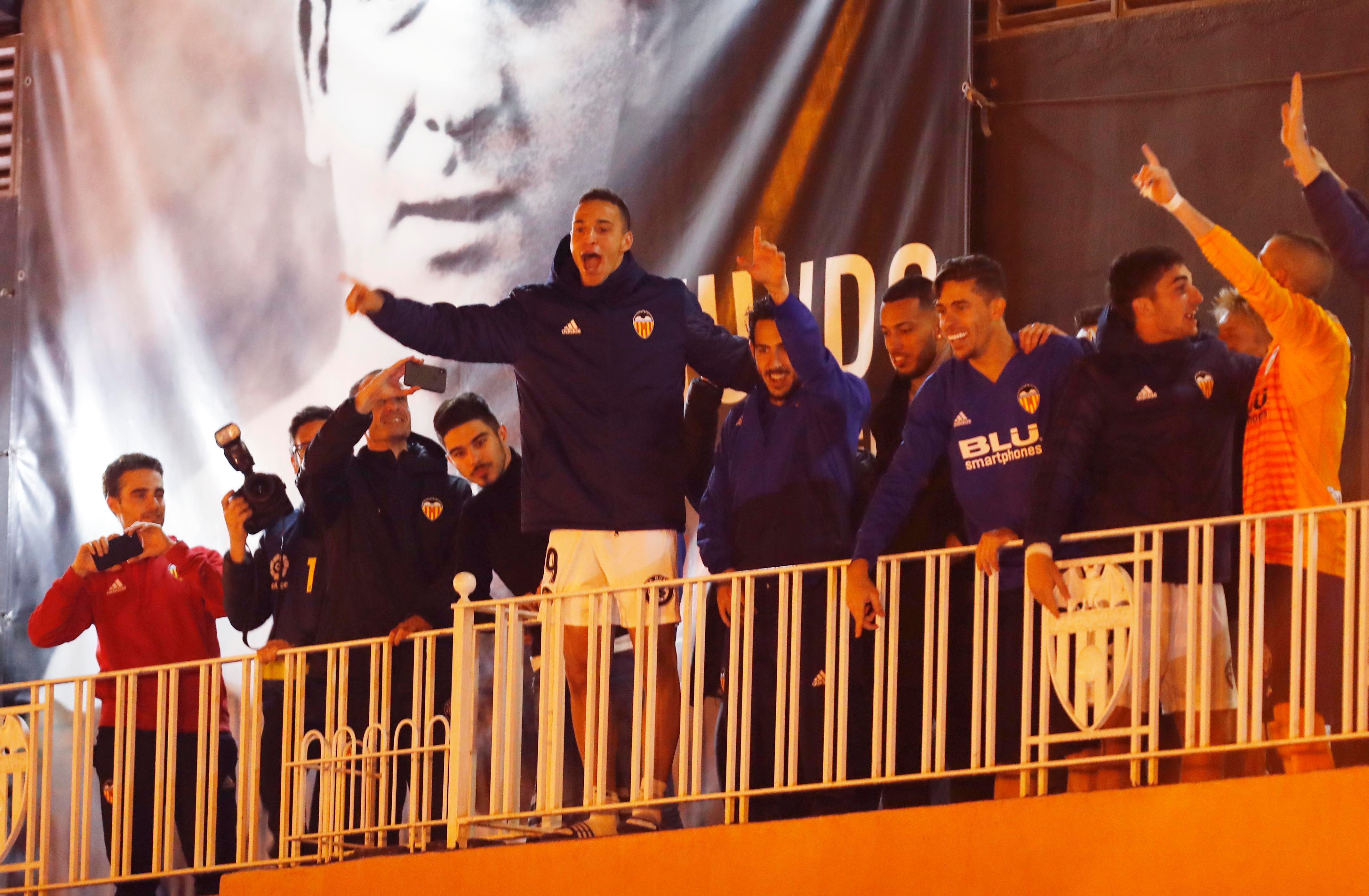 Celebración en Mestalla.