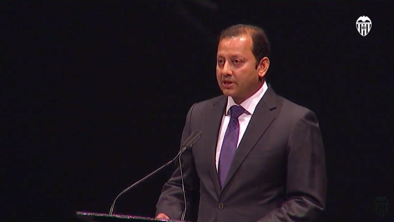  Discurso de Anil Murthy en el acto del Centenario del Valencia CF.